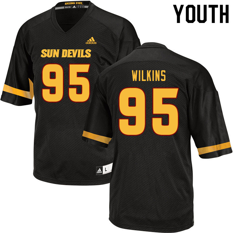 Youth #95 Roe Wilkins Arizona State Sun Devils College Football Jerseys Sale-Black - Click Image to Close